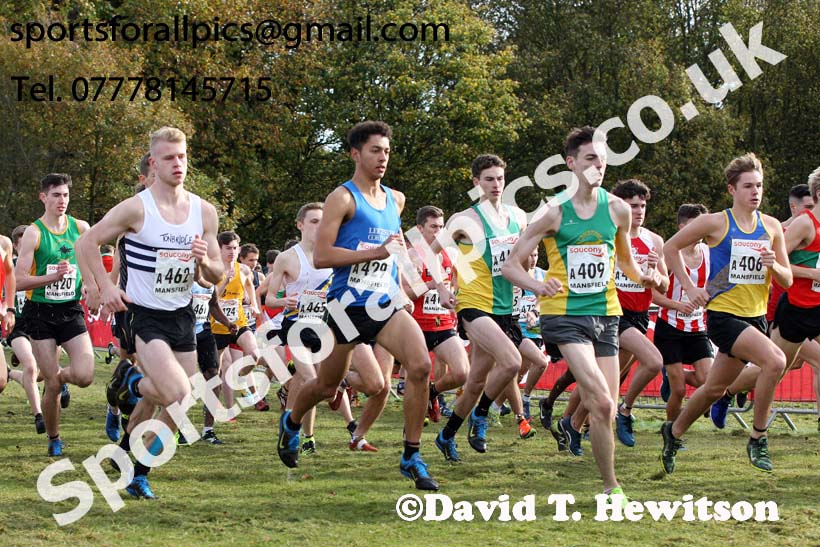 Mens junior National Cross Country Relay, Berry Hill Park, Mansfield. Photo:  David T. Hewitson/Sports for All Pics